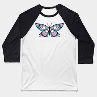 Fly With Pride: Transgender Flag Butterfly Baseball T-Shirt